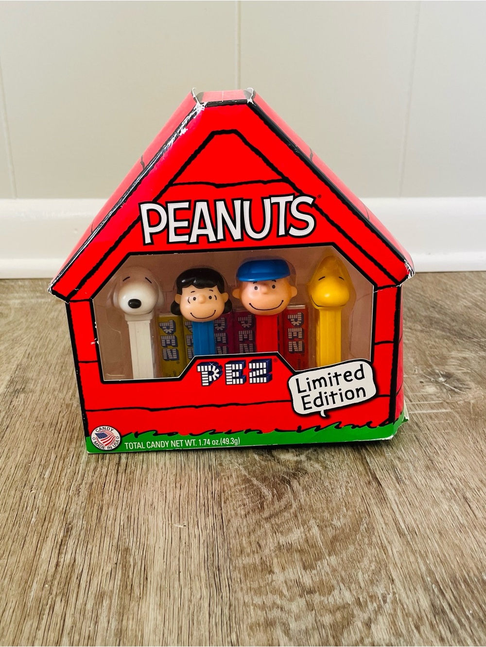 Peanuts PEZ Dispenser Set in Red, White, Blue, Yellow
